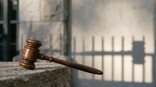 Photographie symbolique représentant les conséquences d'une condamnation pénale pour délit ou crime, entre justice et sanction
