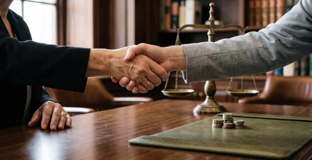 Une balance symbolique représentant l'équilibre entre le coût des honoraires d'avocat et la qualité de la défense juridique